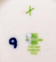 Zsolnay Pompadour hiányos étkészlet, jelzett, hibátlan, összesen: 23 db