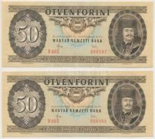 1983. 50Ft (2x) sorszámkövetők T:I