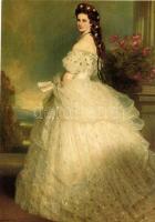 12 db főleg modern reprint képeslap, sok Sissi / Erzsébet királyné