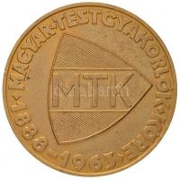 Iván István (1905-1968) 1963. "Magyar Testgyakorlók Köre 1888-1963. / 75 éves" aranyozott ...