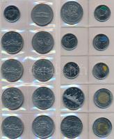 Kanada ~170db-os fémpénz gyűjtemény érmetartó albumban T:vegyes
Canada ~170pcs of coins in collector...