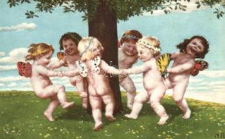 14 db háború előtti, ünnepi üdvözlőlap, közte lithók is / 14 mixed festive greeting cards