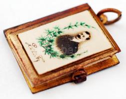 Lehár Ferenc mini leporelló kinyitható fém borítással, 8db képpel / Lehár mini leporello with 8 pictures