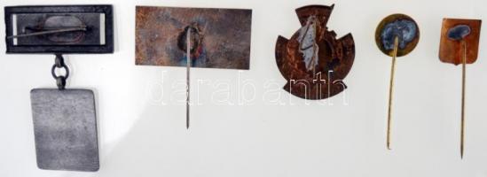 5db klf Siófokkal kapcsolatos fém jelvény, kitűző, közte zománcozott is T:vegyes