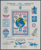 URUEXPO nemzetközi bélyegkiállítás sorszámozott blokk, International stamp exhibition URUEXPO numbered block