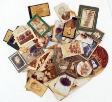 cca 1900 45 db régi keményhátú és portréfotó