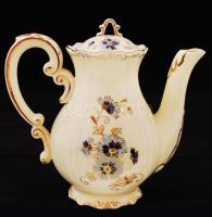 Zsolnay búzavirág mintás mokkás készlet, kézzel festett, jelzett, hibátlan