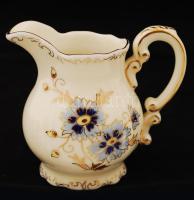 Zsolnay búzavirág mintás mokkás készlet, kézzel festett, jelzett, hibátlan