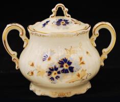 Zsolnay búzavirág mintás mokkás készlet, kézzel festett, jelzett, hibátlan