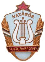 ~1950. "Határőr kulturverseny" aranyozott, zománcozott Br jelvény T:2