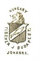 Fischer J Budapest dísz tál, levonó képes, jelzett, hibátlan, d:32 cm