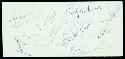 Pelé brazil focista és mások aláírásai meghívókártyán