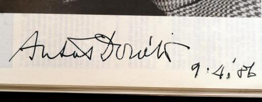 Doráti Antal (1906-1988) karmester, zeneszerző aláírása füzetben