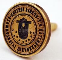 cca 1867-1950 a Szombathelyi Takarékpénztár Rt. kőszegi fiókjának kaptárat és méhecskéket ábrázoló pecsétnyomója, d: 3,5 cm