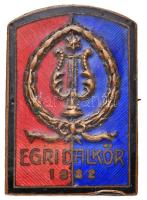 ~1920. "Egri Dalkör 1882" zománcozott Br jelvény T:2