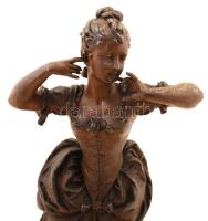 Emile Bruchon után: Sourde oreille (süket fül). Bronzírozott spiáter, repedésekkel, jelzett, kopott,...