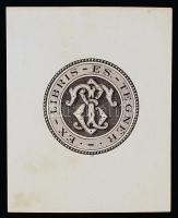 Jelzés nélkül: Ex libris Es. Tegnér, klisé, papír, 9,5×8 cm