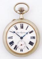 Antimagnetique nagyméretű, másodpercmutatós zsebóra hibátlan számlappal, javításra szoruló szerkezettel / Antimagnetique large pocket watch. Needs repair 7 cm