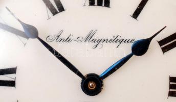 Antimagnetique nagyméretű, másodpercmutatós zsebóra hibátlan számlappal, javításra szoruló szerkezet...