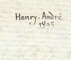 Henry André (1857-1932): Ex libris Bargalló, rézmetszet, papír, jelzett a dúcon, 12×10 cm