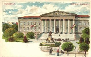 Budapest VIII. Nemzeti Múzeum Kosmos litho (EK)
