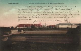 Terezín, Theresienstadt; Kleine Infanteriekaserne und Verpflegs-Magazin, Verlag Ignatz Schulz / military barracks (EB)