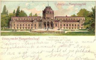 1899 Budapest XIII. Margitszigeti fürdő, Kosmos litho s: Geiger R.