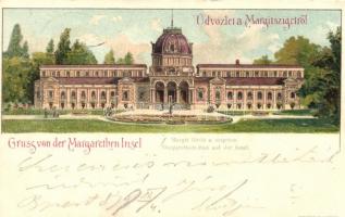 1899 Budapest XIII. Margitszigeti fürdő, Kosmos litho s: Geiger R.