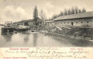 Barcs, Dráva-rakpart, 623-as és 428-as számú hajó, kiadja Kremsner Mátyásné