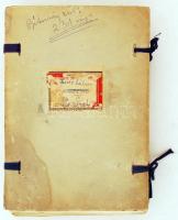 Lion Feuchtwanger (1884-1958) német regényíró A zsidó háború c. trilógiája harmadik kötete (Eljön a nap) Terényi István (1913-1973) által készített magyar fordításának kézirata, 690 kézzel írt, összetűzött oldal, mappába kötve, jó állapotban.