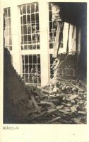 Kassa, bombázás után / after bombing, photo