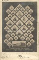 1899 Kassa, Felső Ipariskola, tanári kar és végzett hallgatók 1898-99 / Industrial School, tableau (EK)