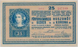 1918. 25K "3011" 4mm, víszintesen hullámos hátlappal T:III Adamo K22/5