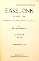 1913-1914 Bp., Zászlónk ifjúsági lap XII. évfolyam, a Regnum Marianum kiadása, 418 képpel, könyvbe k...