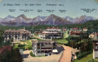 Ótátrafüred, Kertész Tódor vendéglője, Kávéház, hegycsúcsok / restaurant and cafe, mountain peaks