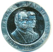 Spanyolország 1990. 2000P Ag "XXV. Nyári Olimpia Barcelona - Emberi piramis" T:PP ujjlenyomatos Spain 1990. 2000 Pesetas Ag "XXV Olympics Barcelona - Human pyramid" C:PP fingerprints Krause KM#863