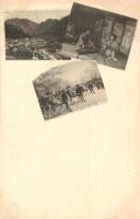 13 db RÉGI főleg használatlan japán városképes és motívumlap; / 13 old mostly unused Japanese town-v...