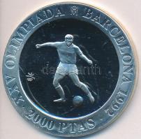 Spanyolország 1990. 2000P Ag "XXV. Nyári Olimpia Barcelona - Labdarúgó" T:PP
Spain 1990. 2...
