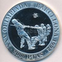 Spanyolország 1992. 2000P Ag "XXV. Nyári Olimpia Barcelona - Kötélhúzás" T:PP ujjlenyomat
...