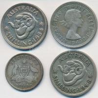 Ausztrália 1910. 6p Ag "VII. Edvárd" + 1948-1957. 1Sh Ag (3x) "VI. György" + &qu...