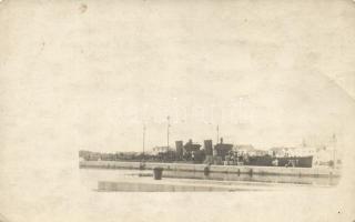WWI K.u.K. 76T Navy warship in a port photo (EB)
