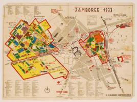 1933 A Gödöllői Jamboree térképe, 54x40 cm