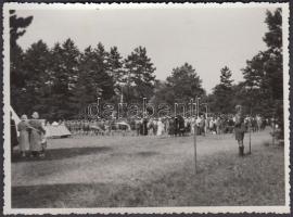 1933 6 db fotó a gödöllői jamboree-ról, némelyik hátoldalon feliratozva, 11x8 cm