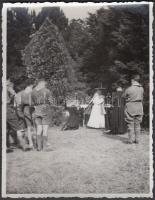 1933 6 db fotó a gödöllői jamboree-ról, némelyik hátoldalon feliratozva, 11x8 cm