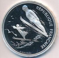Franciaország 1991. 100Fr Ag "XVI. Téli Olimpia Albertville - Síugrás" T:PP ujjlenyomat
Fr...