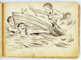 1933 Márton Lajos Gödöllői Jamboree 2 db rajzfüzet  / Jamboree album with drawings of Lajos Márton