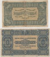 1923. 500K nyomdahely nélkül + 1000K T.W. nyomdahely jelöléssel T:III-
Adamo K27