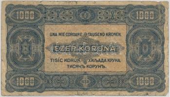 1923. 1000K T.W. nyomdahely jelöléssel és "8 FILLÉR - NYOLC FILLÉR" felülnyomással T:III-
...