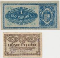 143db-os KORONA bankjegy tétel T:vegyes