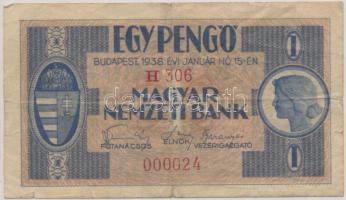 1938. 1P "H 306 / 000024" T:III Adamo P1